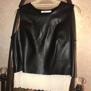 💫LACE/LEATHER TOP✨